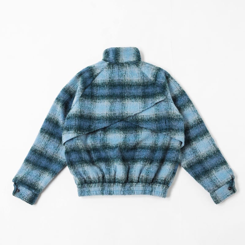 Checked Outer Jacket-ブルー | harapeco Store Checked Outer Jacket-ブルー | harapeco Store