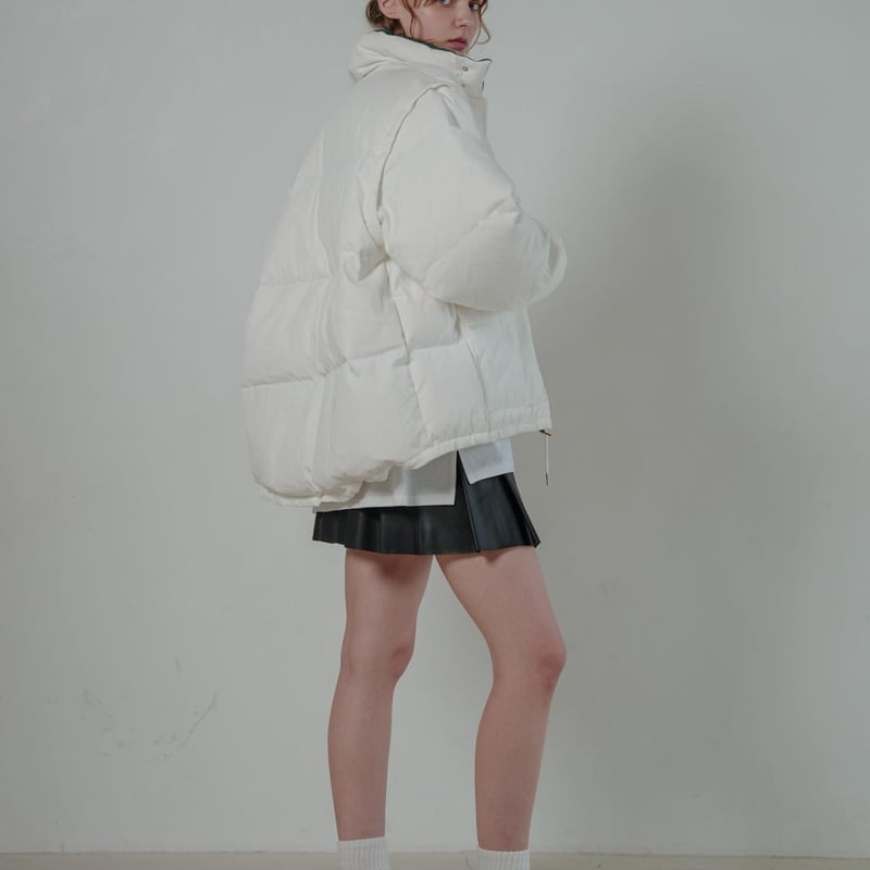 Stand Collar Down Jacket - ホワイト | harapeco Store