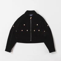Bicolor Button Knit - ブルー Lサイズ Bicolor Button Knit - ブルー | harapeco Store