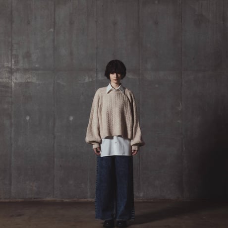 Rough-Knit Sweater-ライトグレージュ