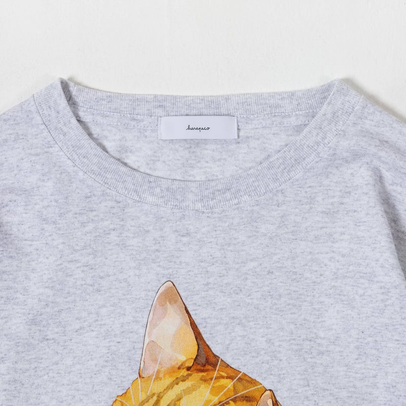 Neko Long Sleeve Tee(ziitto)-ホワイト | harapeco Store