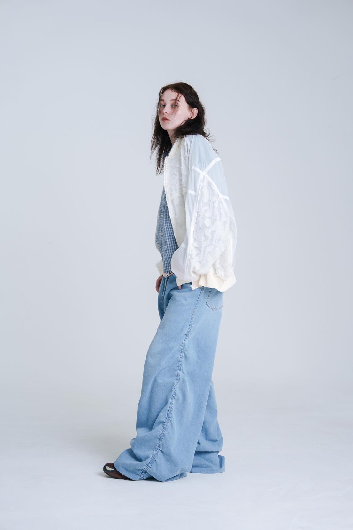 Sheer Blouson - ホワイト | harapeco Store