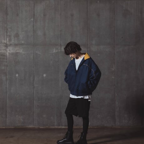 Color Suede blouson-23AW--グリーン×イエロー