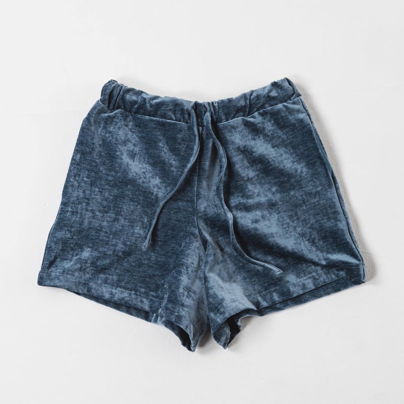 Luxe Velour Relax Short Pants - ブルー | harapeco