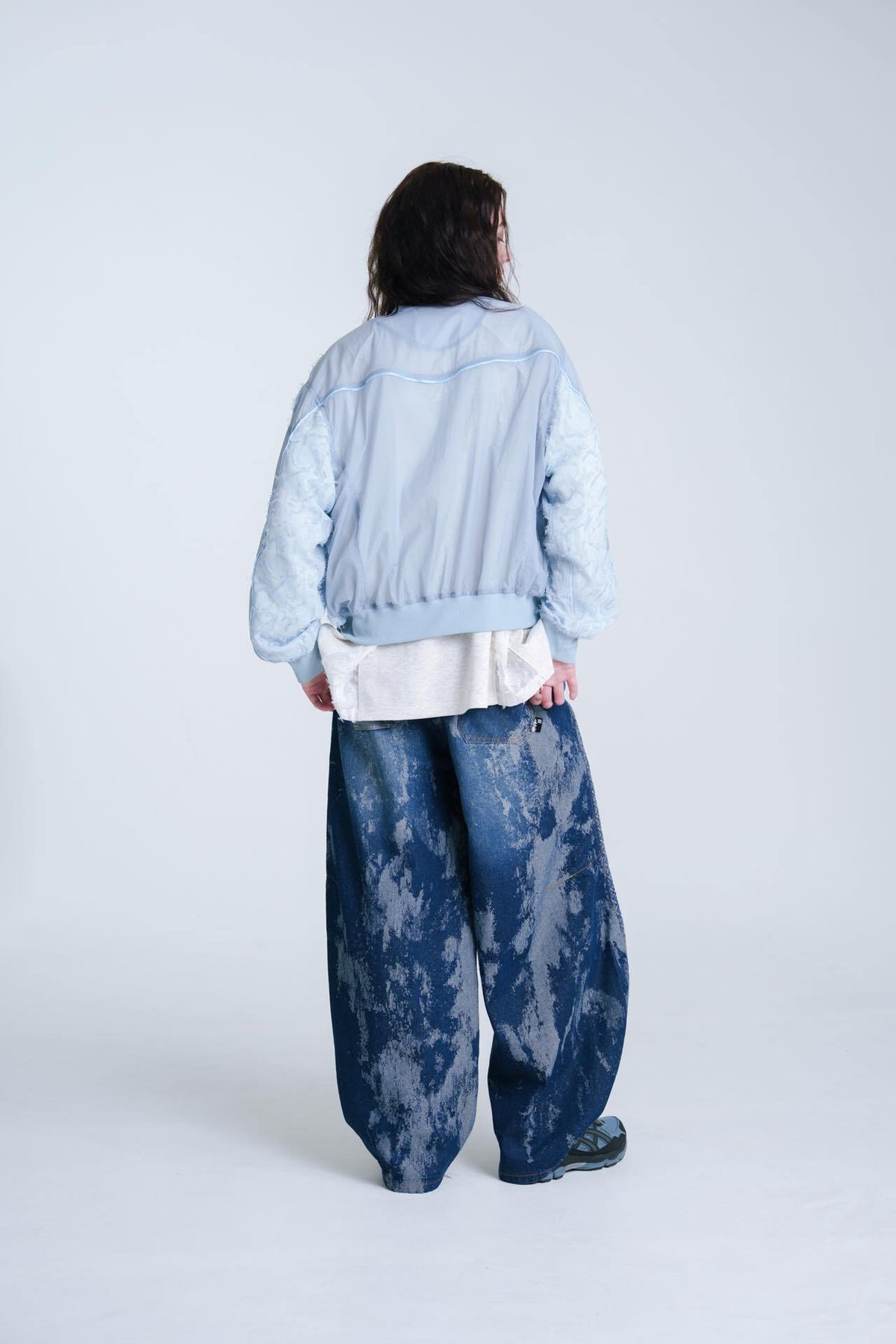 Sheer Blouson - スカイブルー | harapeco Store