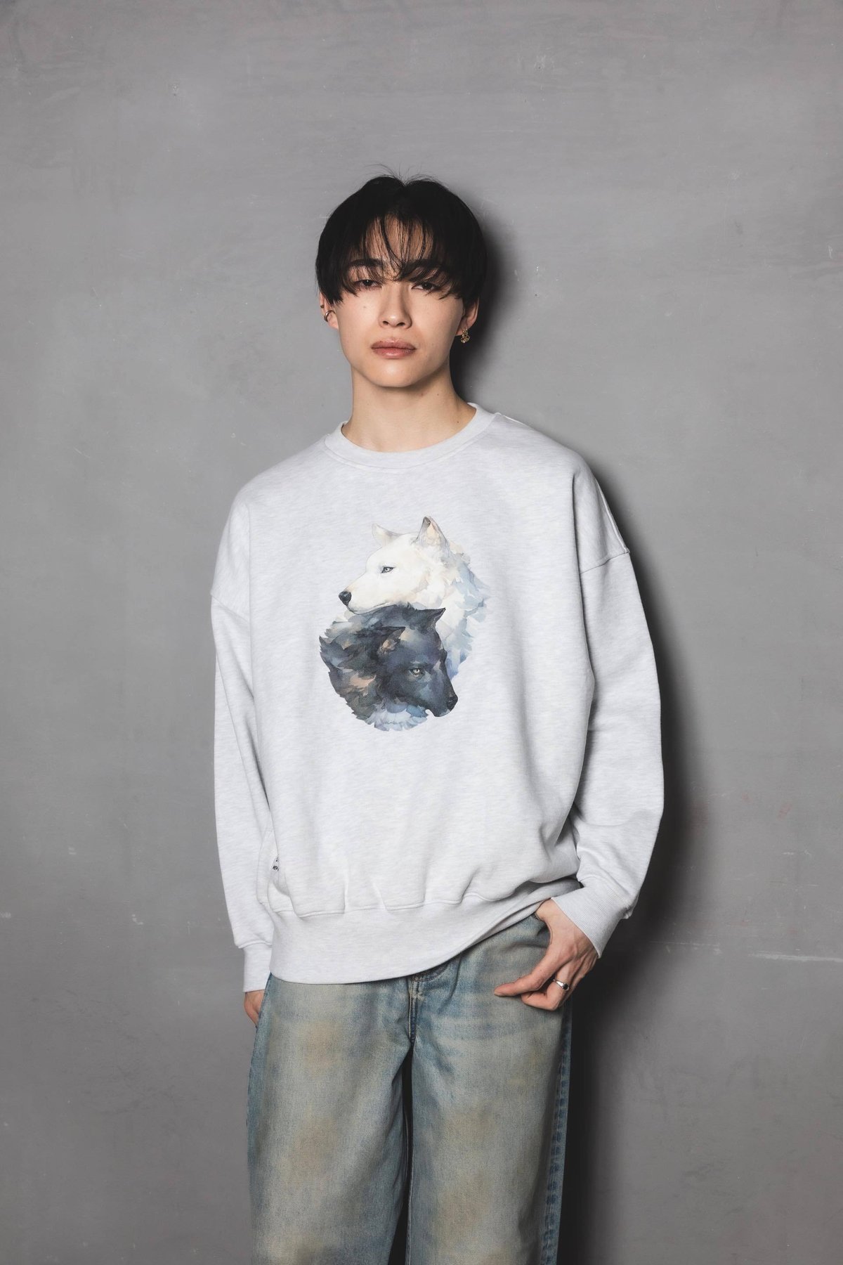 harapeco商店 Okami Sweat(nihiki)-ホワイト Okami Sweat(nihiki)-ホワイト | harapeco Store