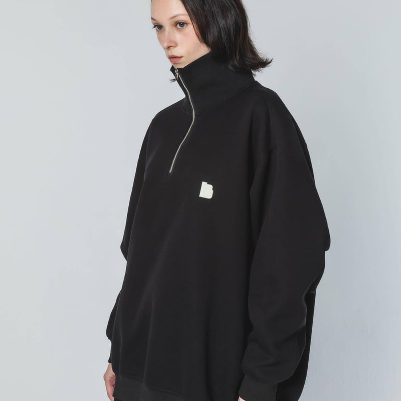 HalfZip Sweat - ブラック | harapeco Store