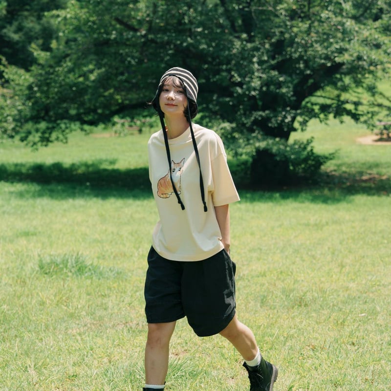 GENTLE CAT TEE（mochiNeko） - ホワイト | harapeco Store