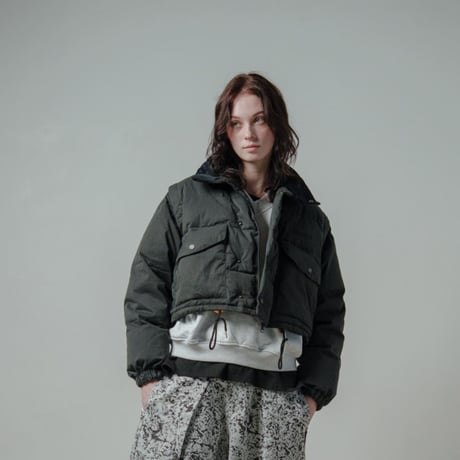 Stand Collar Down Jacket - ブラック