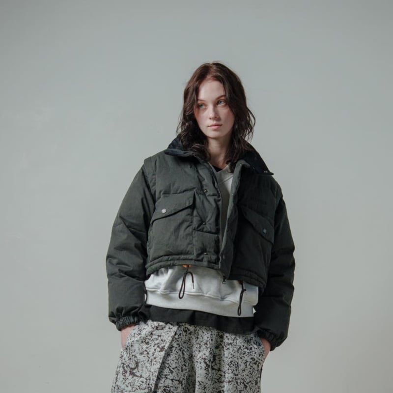 Stand Collar Down Jacket - ブラック | harapeco Store