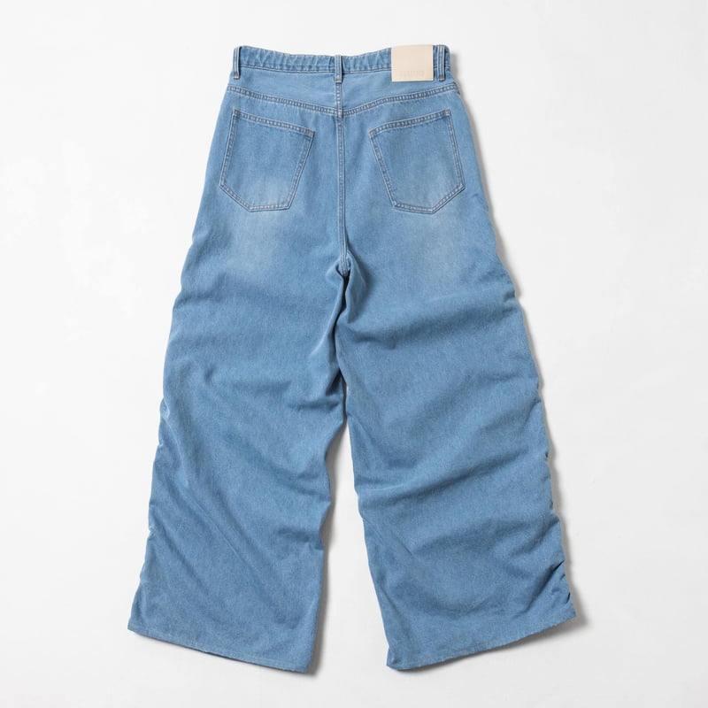 Drape-like Denim Pants - スカイブルー | harapeco Store