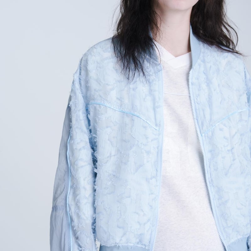 Sheer Blouson - スカイブルー | harapeco Store