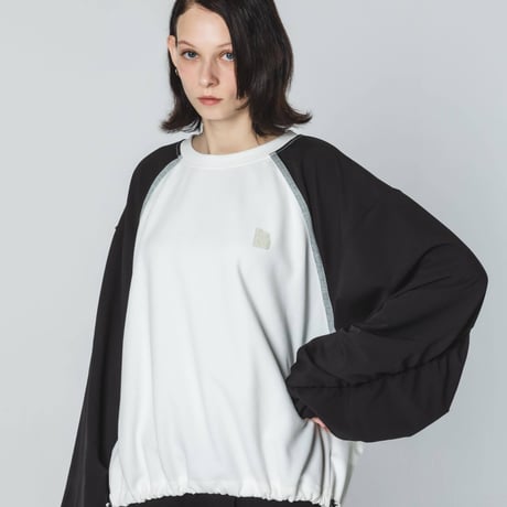 Shirred Flare Tops - ブラック