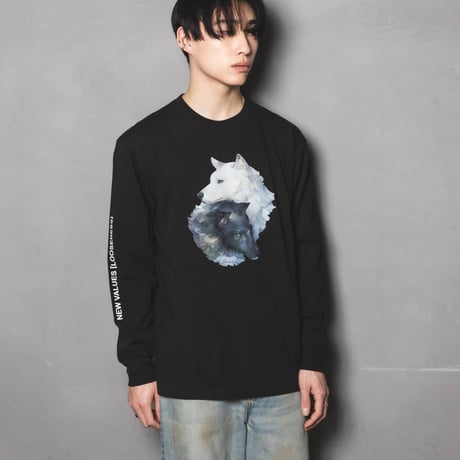 Okami Long Sleeve Tee(nihiki)-ブラック