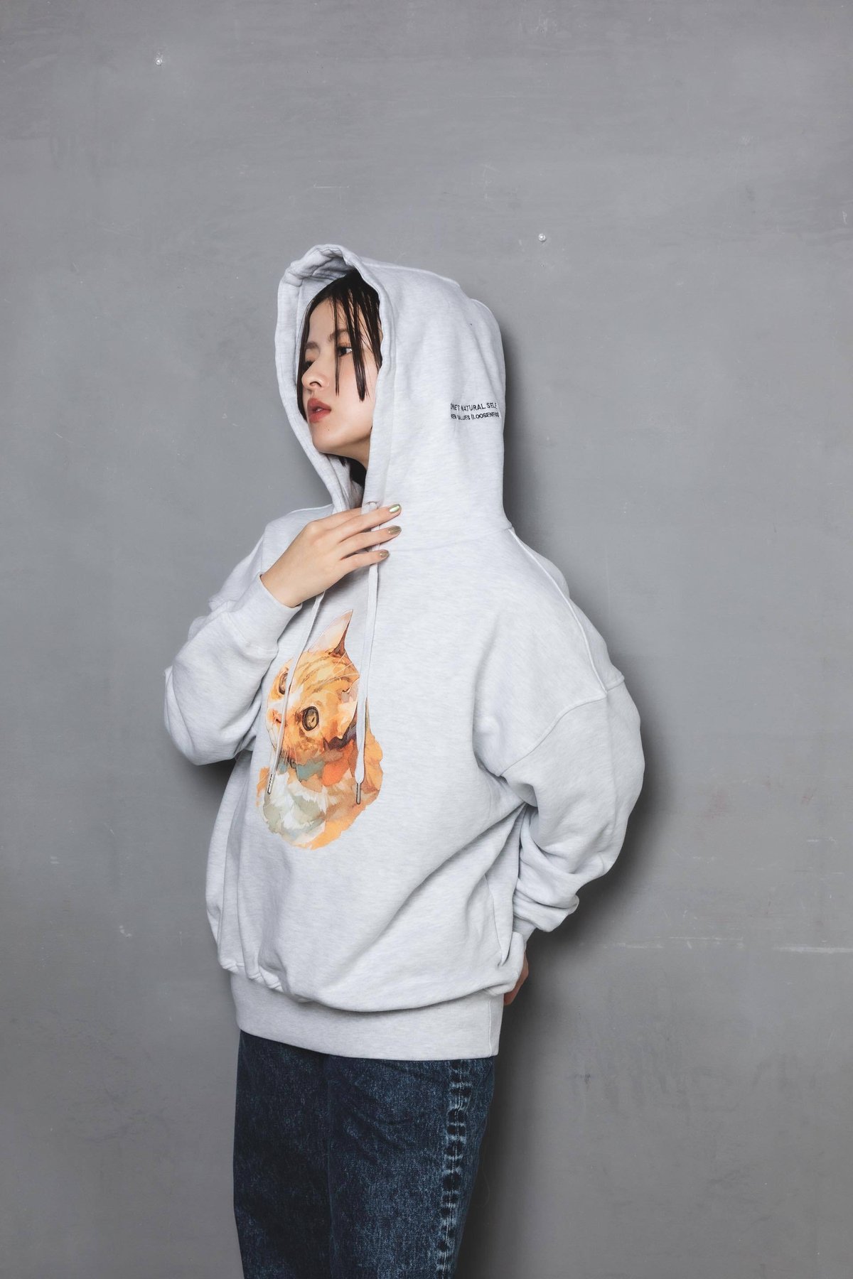 Neko Hoodie(ziitto)-ホワイト Neko Hoodie(ziitto)-ホワイト | harapeco Store
