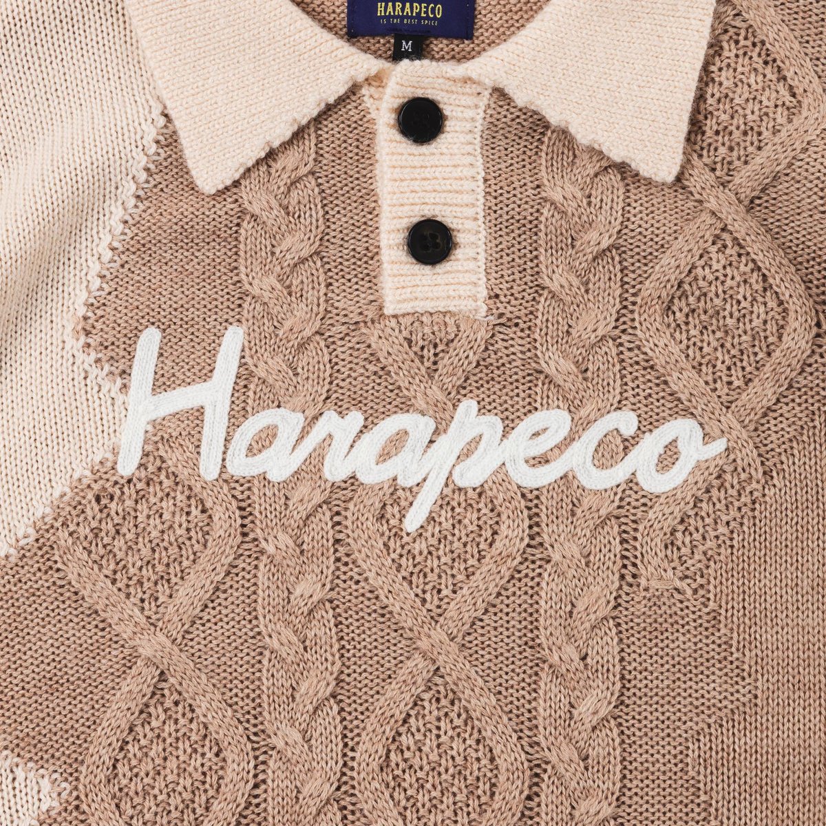 Bicolor Button Knit - ベージュ | harapeco Store
