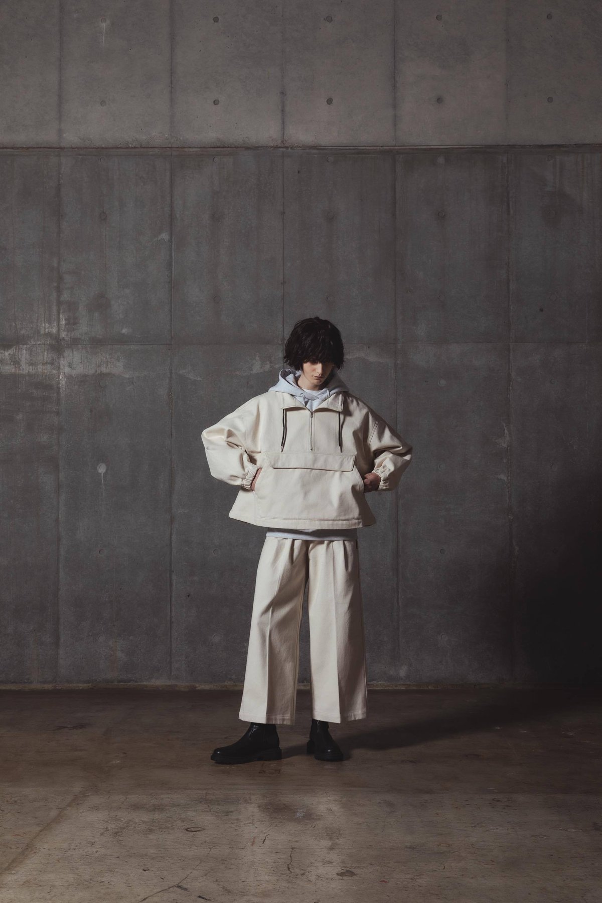 Twill Pants-ブラック | harapeco Store Twill Pants-ブラック | harapeco Store