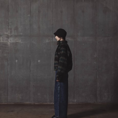 Checked Outer Jacket-グリーン