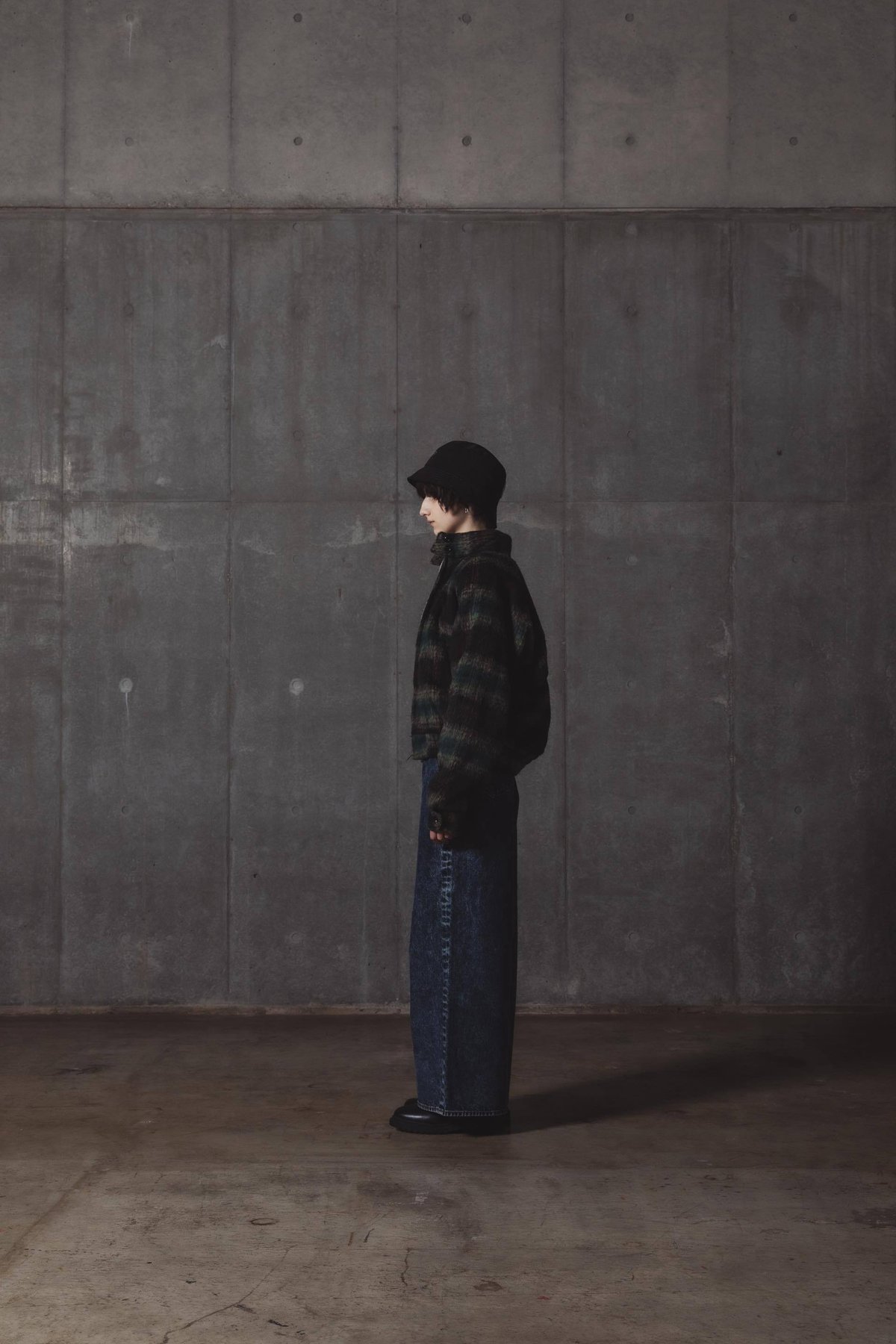 Checked Outer Jacket-グリーン | harapeco Store