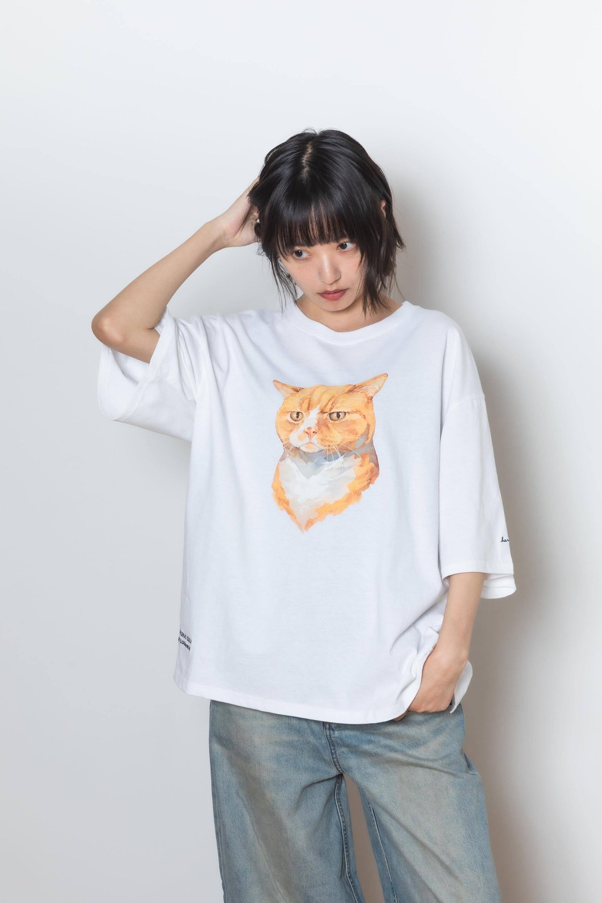 harapeco商店 Neko Tee Fute Neco 新品タグ付き Neko Tee [FuteNeko] - ブラック | harapeco Store