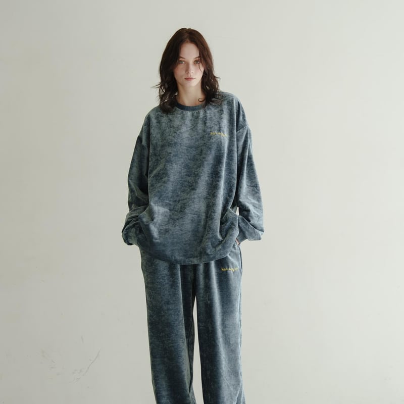 新品未使用CREDONA COTTON VELOUR LAYERED PANTS PLEATED COTTON WIDE-LEG TROUSERS プリーツコットンワイド