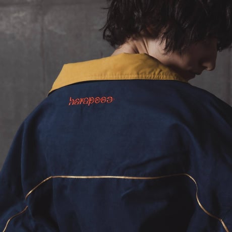 Color Suede blouson-23AW--グリーン×イエロー