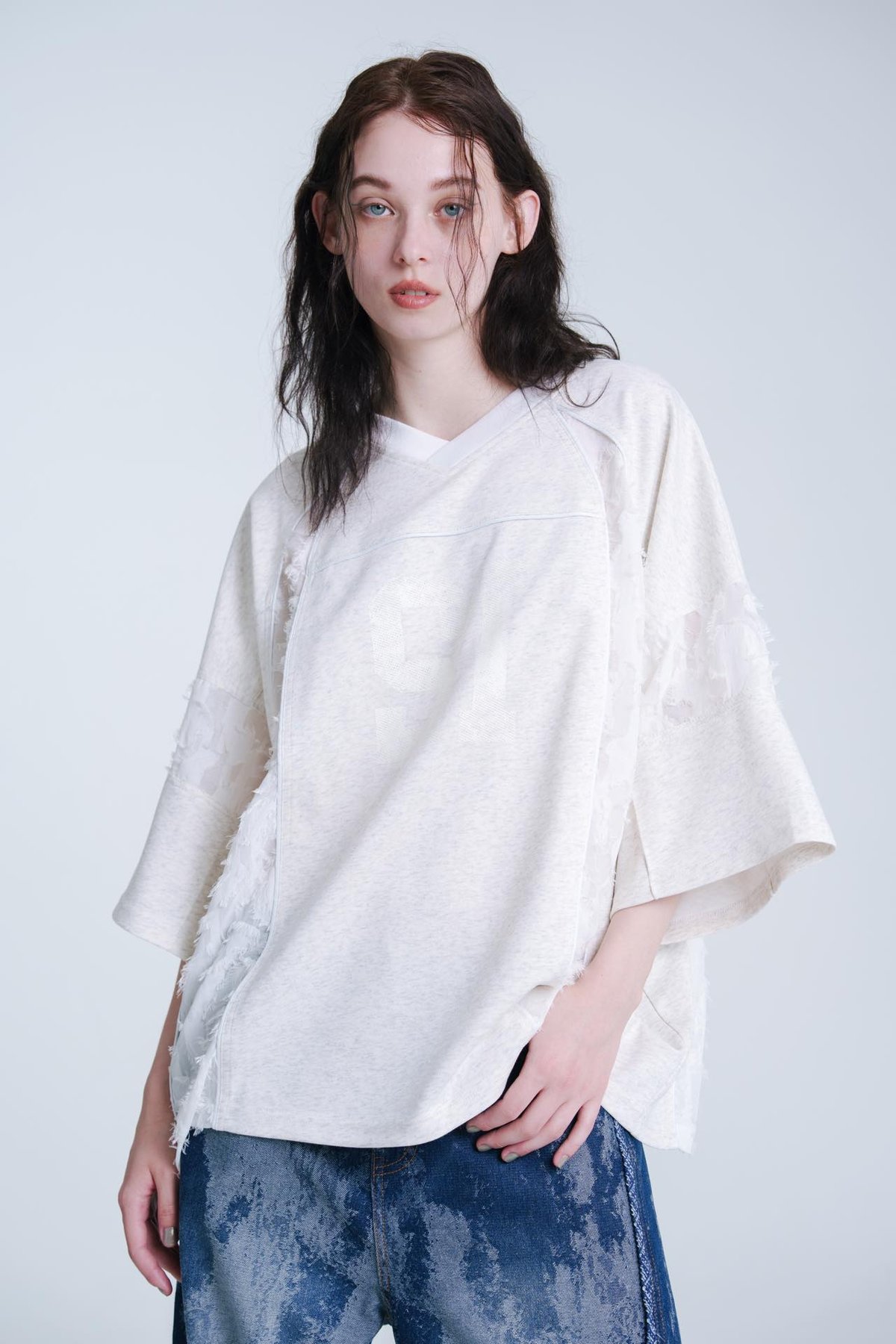 Panel Jersey Tee - ホワイト | harapeco Store