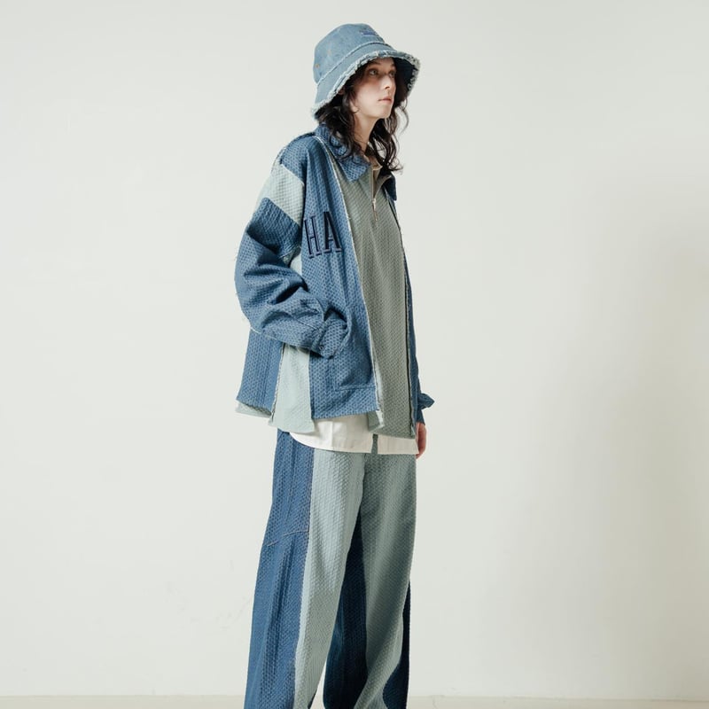 Rebuild HalfZip Denim - ブルー | harapeco Store