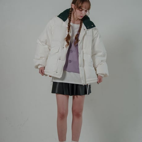 Stand Collar Down Jacket - ホワイト