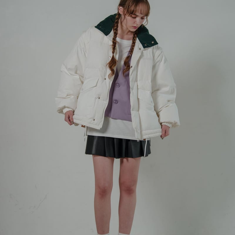 Stand Collar Down Jacket - ホワイト | harapeco Store