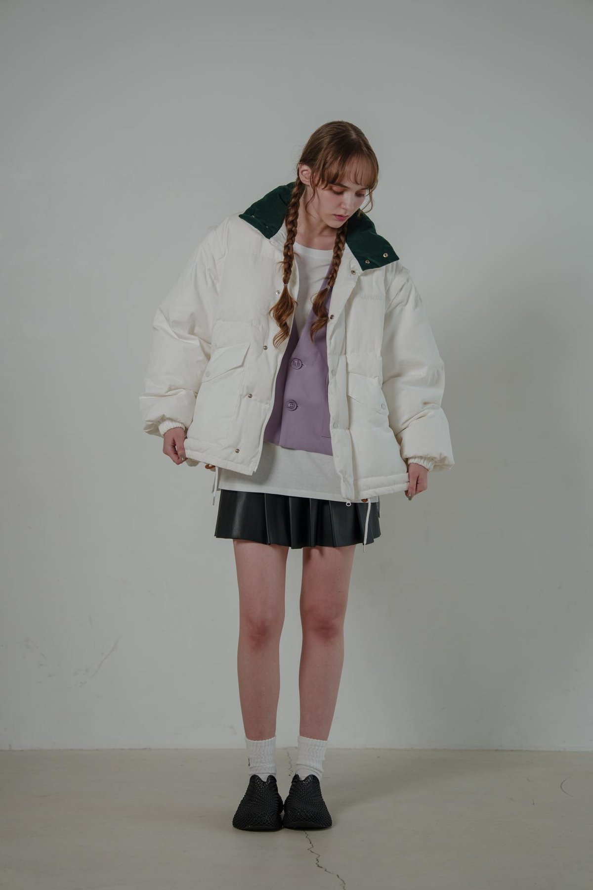 Stand Collar Down Jacket - ホワイト | harapeco Store