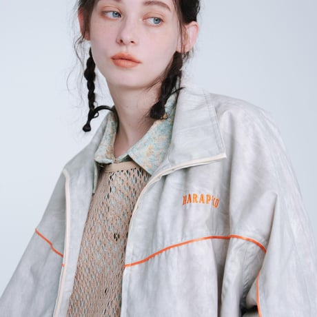 Blurred Dye Print Blouson - ホワイト