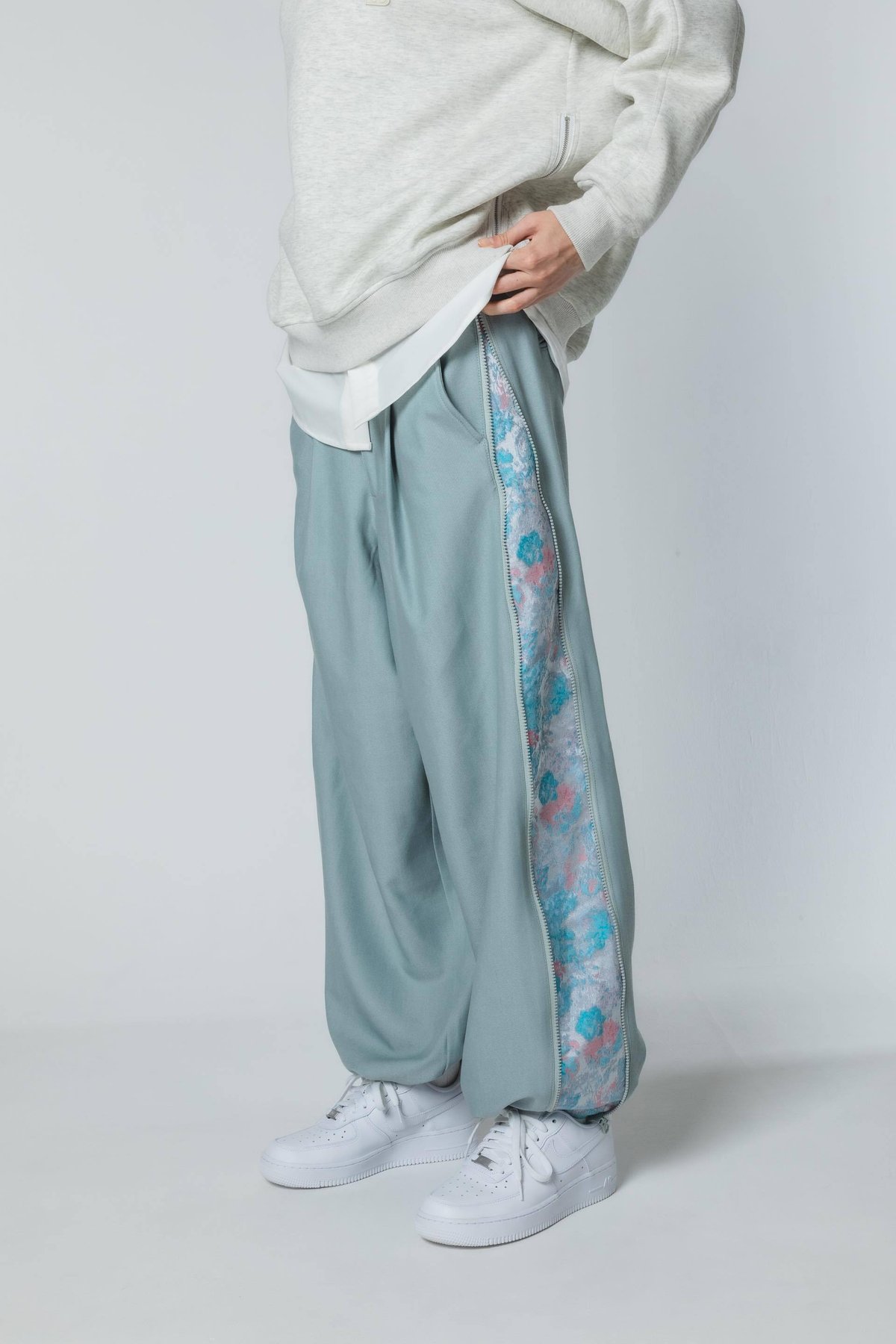 Zipper Pants - ブルー | harapeco Store