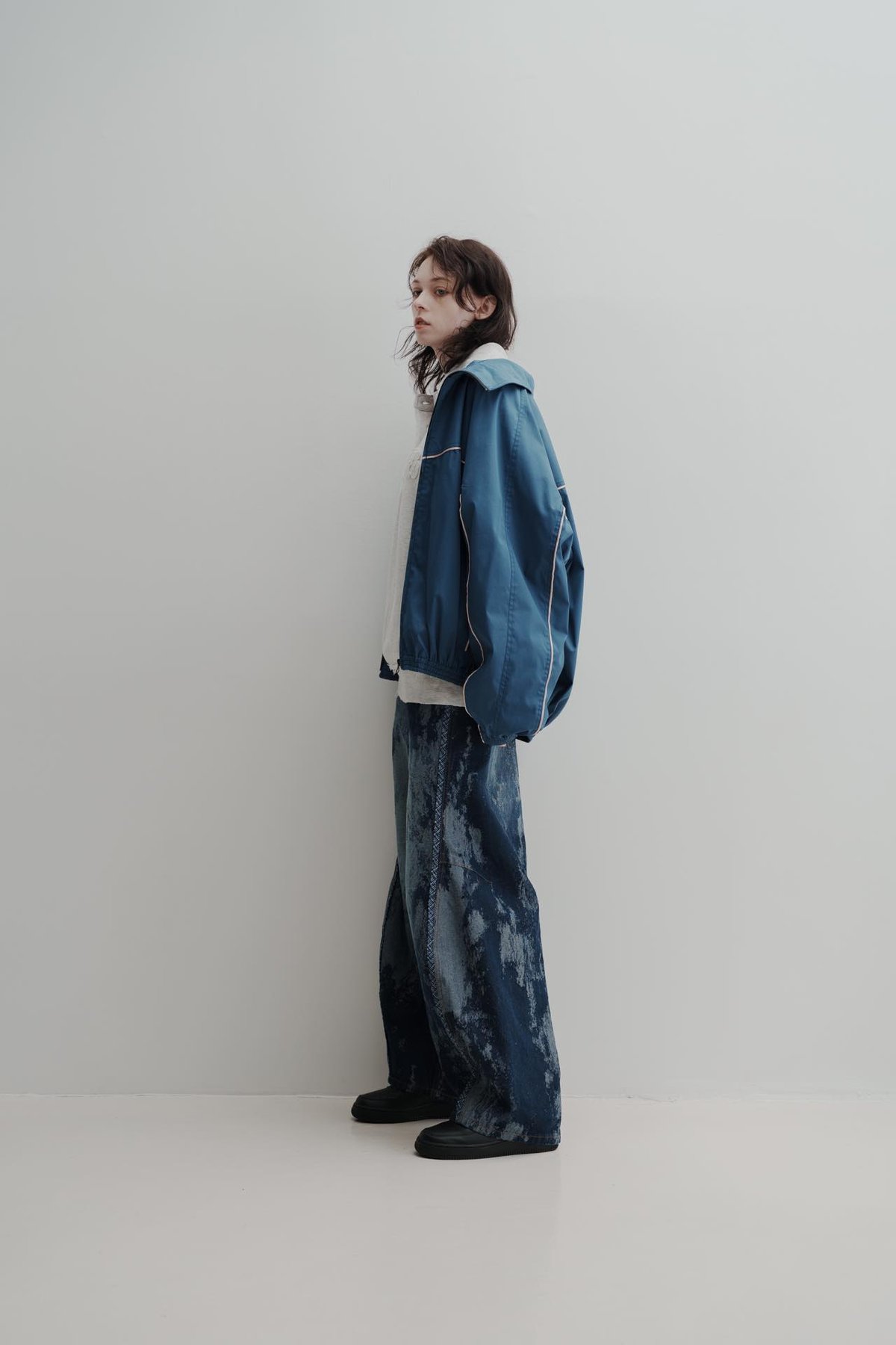 harapeco Color Suede blouson 25SSネイビー Color Suede blouson-25SS- - ネイビー | harapeco Store