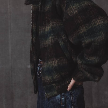 Checked Outer Jacket-グリーン
