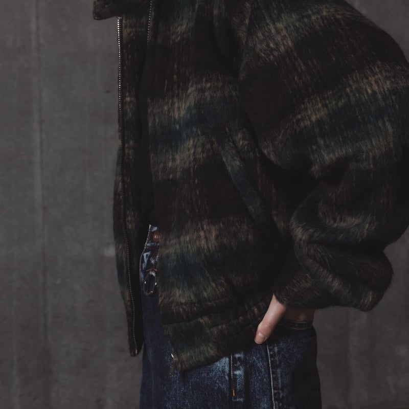 Checked Outer Jacket-グリーン | harapeco Store
