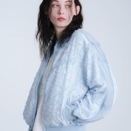 Sheer Blouson - スカイブルー