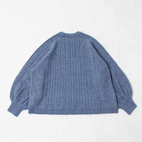 Rough-Knit Sweater-ブルー