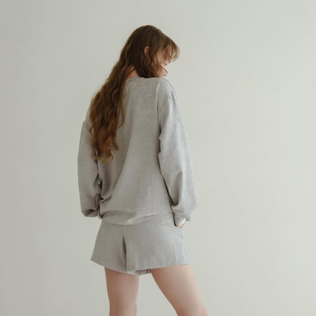 Luxe Velour Pullover - ライトグレー
