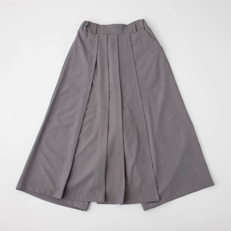 Wrap Wide Pants-グレー | harapeco Store Wrap Wide Pants-グレー | harapeco Store