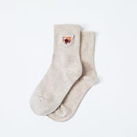 Neko Socks(Akubi)-ベージュ