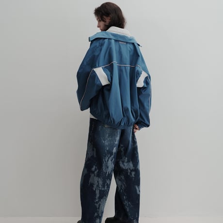Color Suede blouson-25SS- - ネイビー