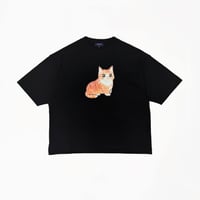 GENTLE CAT TEE（mochiNeko） - ブラック