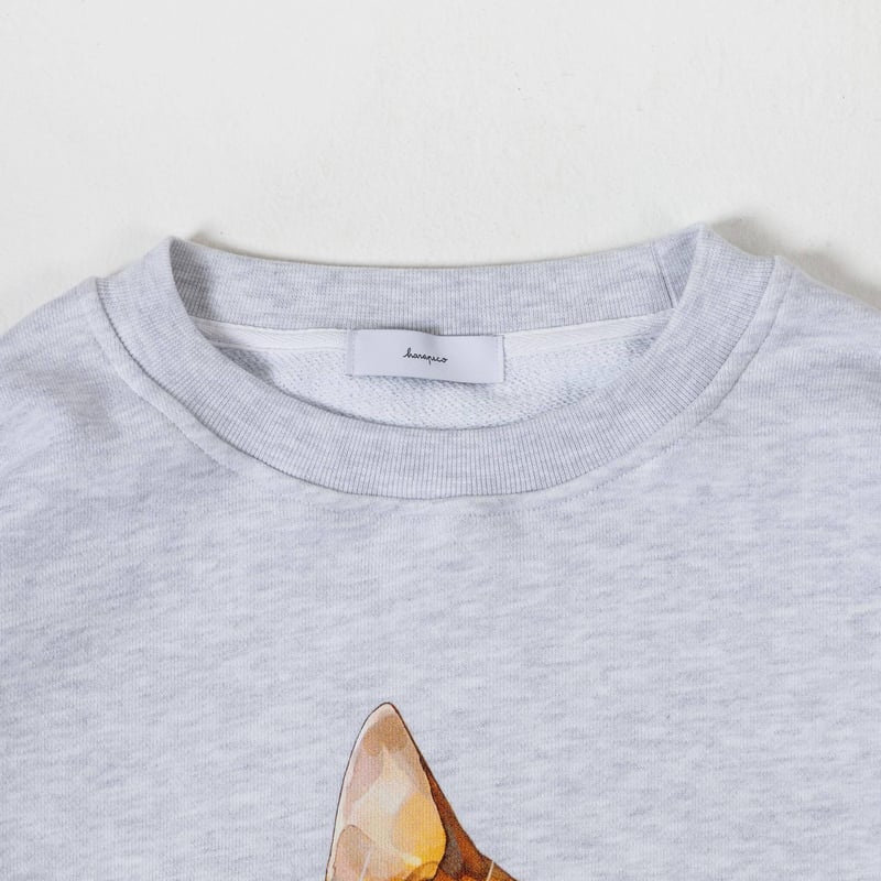 Neko Sweat(ziitto)-ホワイト | harapeco Store Neko Sweat(ziitto)-ホワイト | harapeco Store