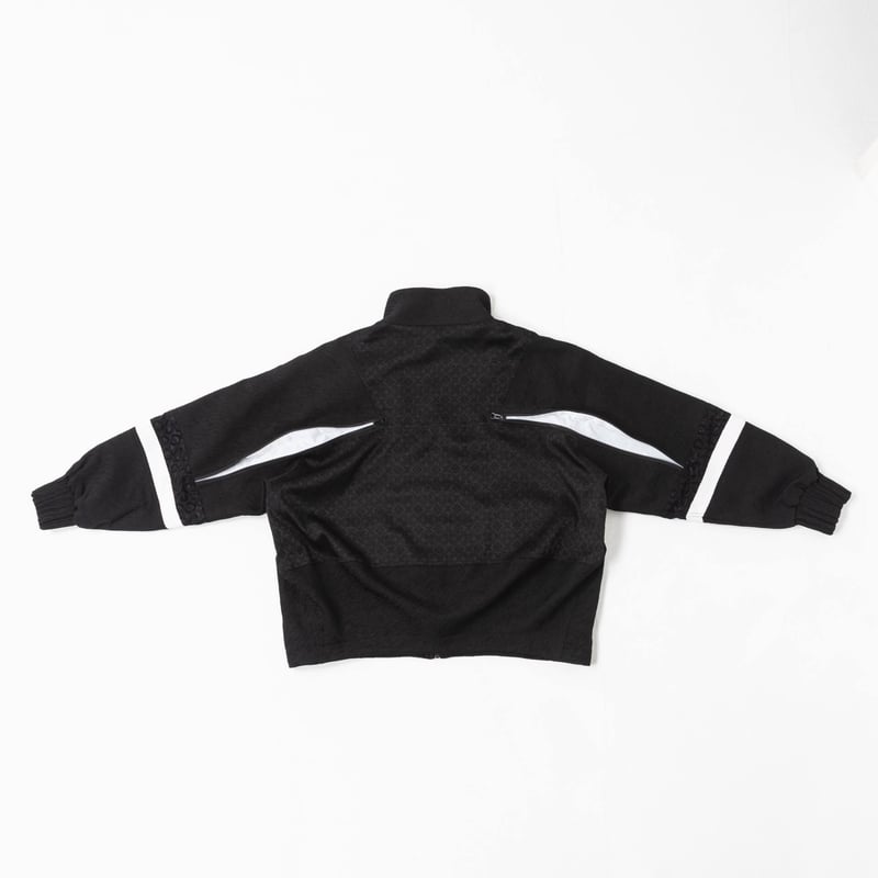 e]Zip Line Jacquard Jacket-ブラック×ホワイト | harapec