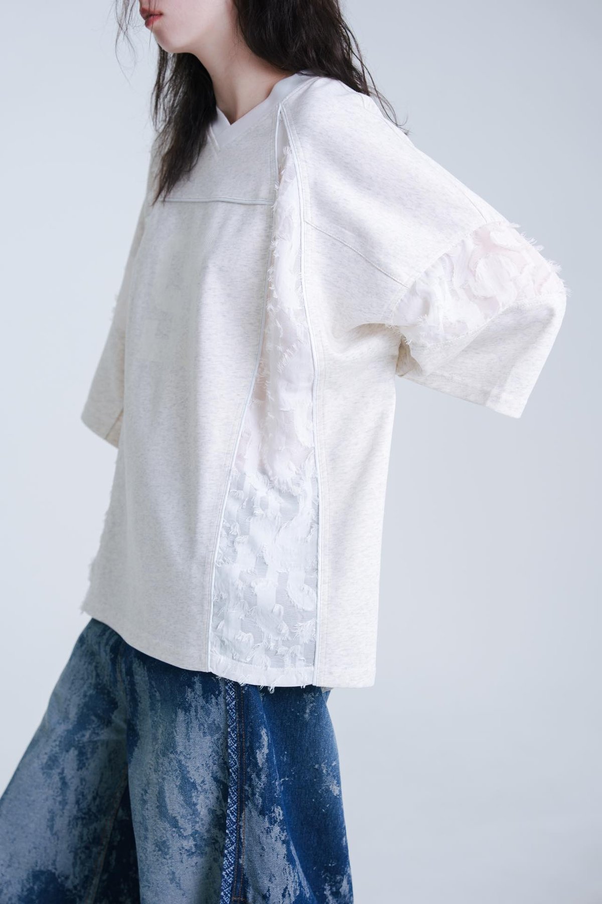 Panel Jersey Tee - ホワイト | harapeco Store