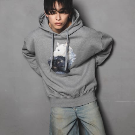 Okami Hoodie(nihiki)-グレー