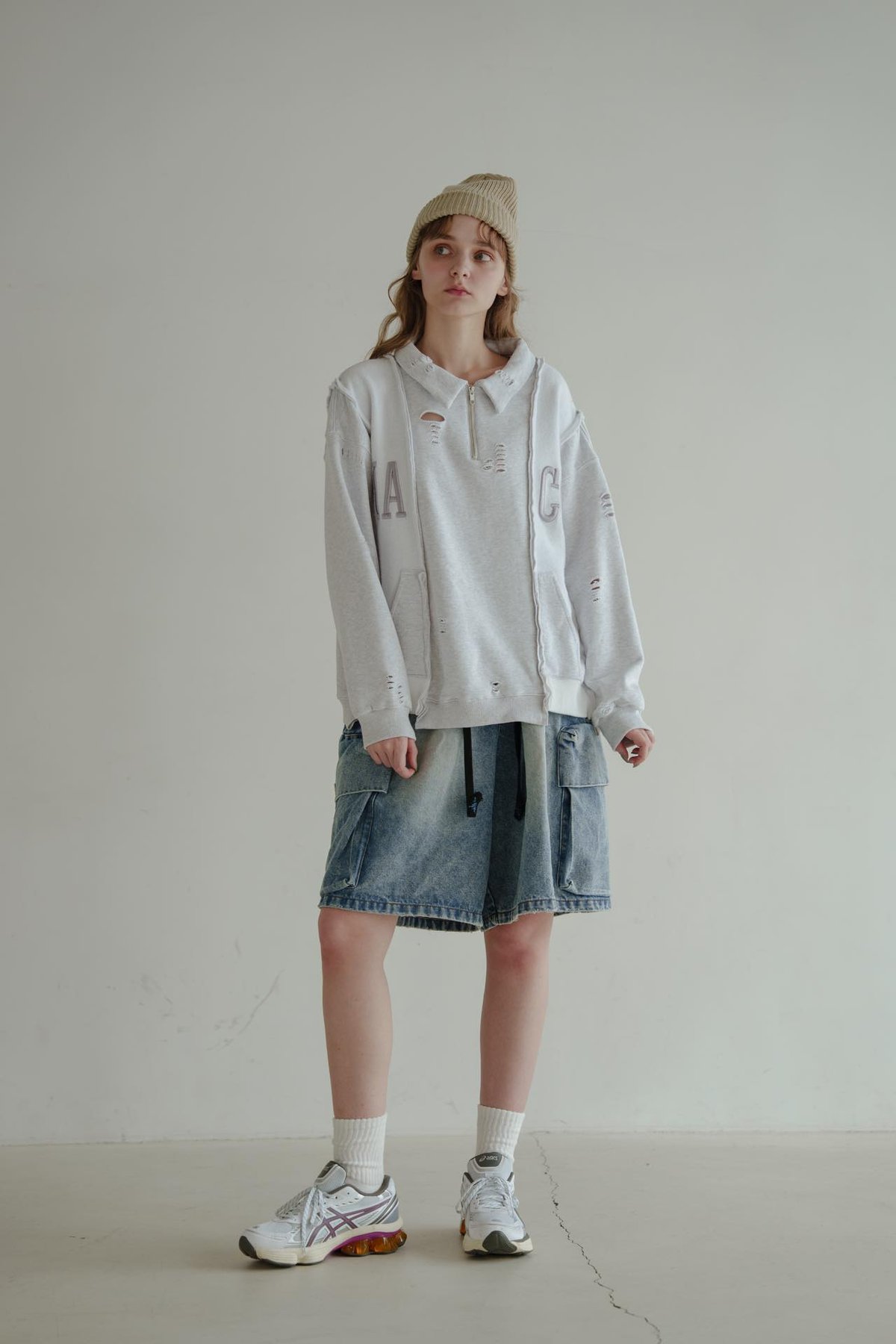 Rebuild HalfZip Sweat - ホワイト | harapeco Store