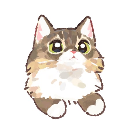 GENTLE CAT TEE（fuwaNeko） - ブラック