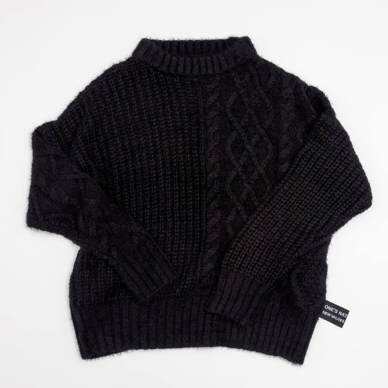 シュガーヒル LOW GAUGE KNIT SWEATER 黒 Low-Gauge Knit-ブラック | harapeco Store